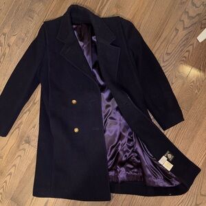 Vintage 100% Wool purple over coat
